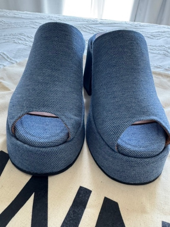 Ganni Shoes - GANNI Platform Denim Mules - NEW - Size 37